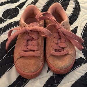 Puma Pink Suede Sneakers